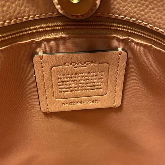 Coach Blush Pink Leather Tote - Picture 2 of 5